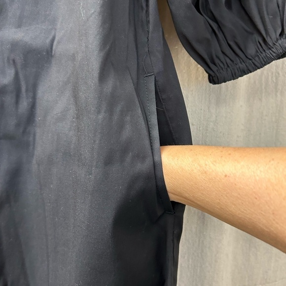 CHICO’S / NWT/ 3/4-Sleeve Poplin Black Shirt Dress/ Size - Picture 6 of 12